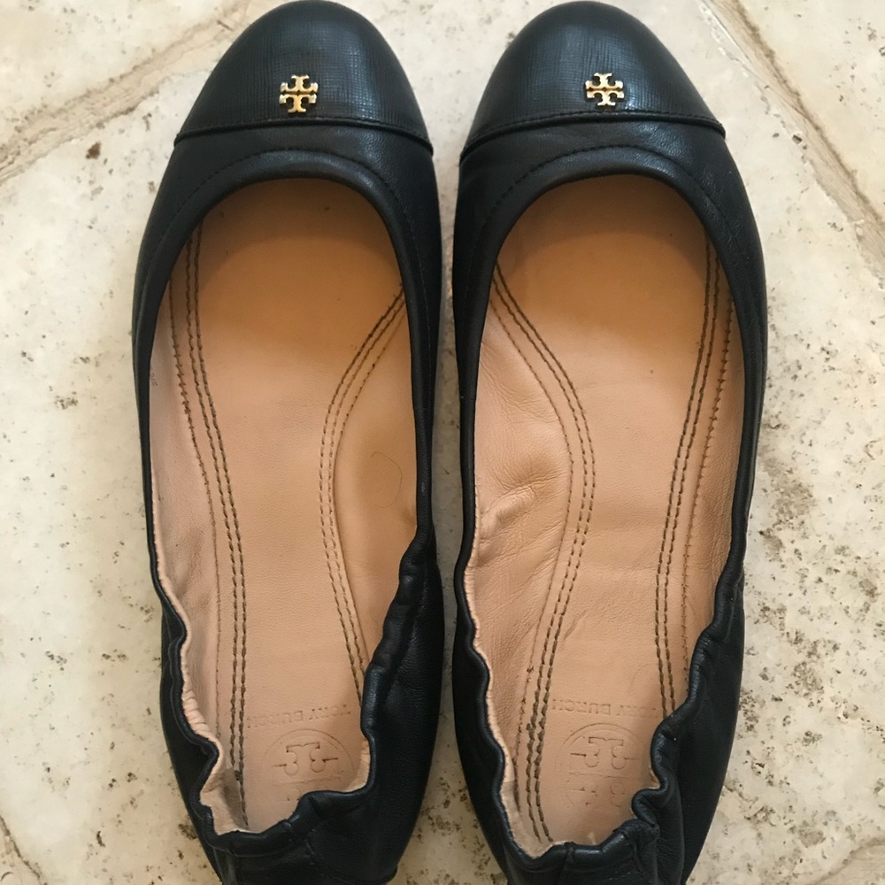 Tory Burch navy ballet flats